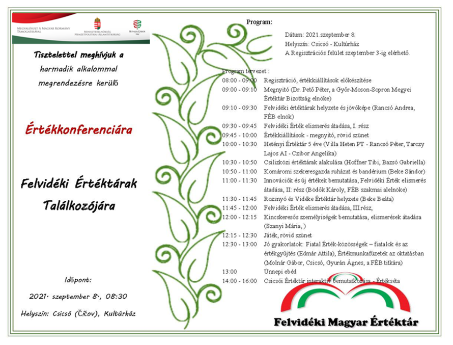Értékkonferencia - Meghívó Értékkonferencia – Meghívó